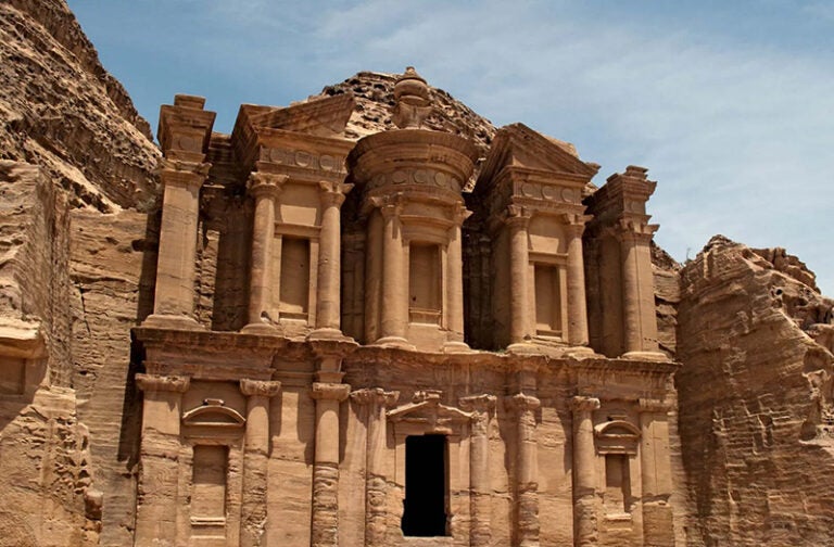 Petra, carved into the rocks of Jordan