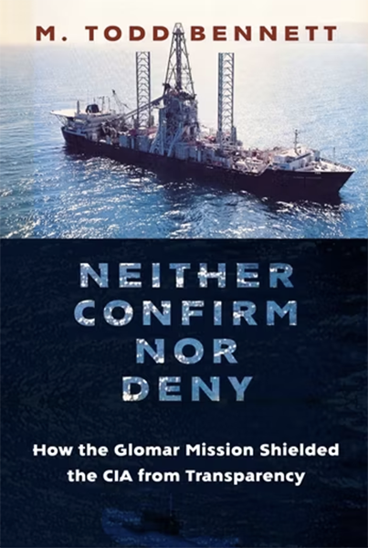 Book cover for Neither Confirm nor Deny which shows a large ship on water
