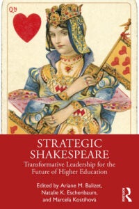 A book cover containing the image of the queen of hearts above the book title.