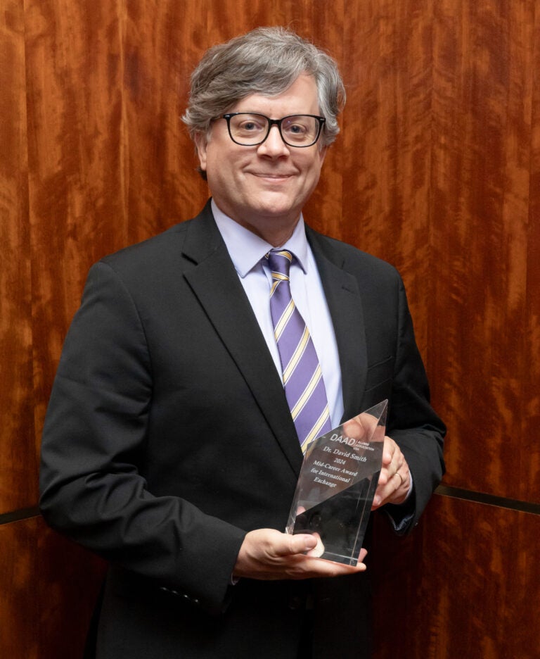 Dr. David Smith with his award