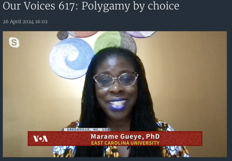 Screenshot of Dr. Marame Gueye on VOA